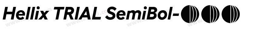 Hellix TRIAL SemiBol字体转换